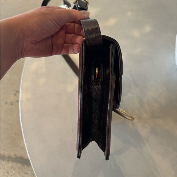 GUCCI Suede Small Torchon GG Ring Shoulder Bag Reflex Brown - Picture 4 of 10